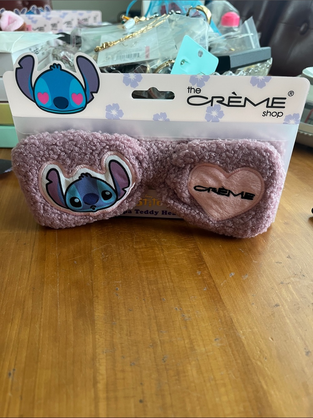 The Crème Shop Kids Plush Pink Stitch Eye Mask